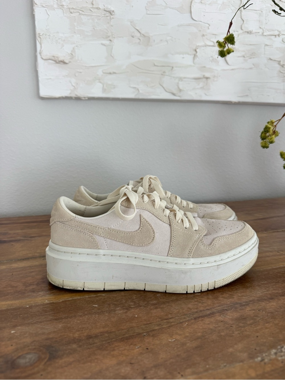 Nike Women's Platform Sneakers in Beige